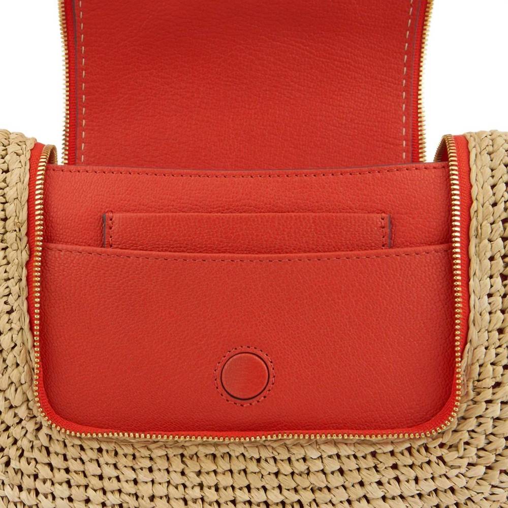 NEW ANYA HINDMARCH small vere soft satchel in flame red capra leather - Picture 3 of 3